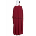 Front open Cape with inner abaya-Maroon-off white